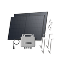 Laden Sie das Bild in Galerie -Viewer, {EcoFlow STREAM Garden/Ground Kit (1040Wp) 2 × 520W Rigid Solar Panel + STREAM Microinverter / Bracket: Adjustable Solar Support