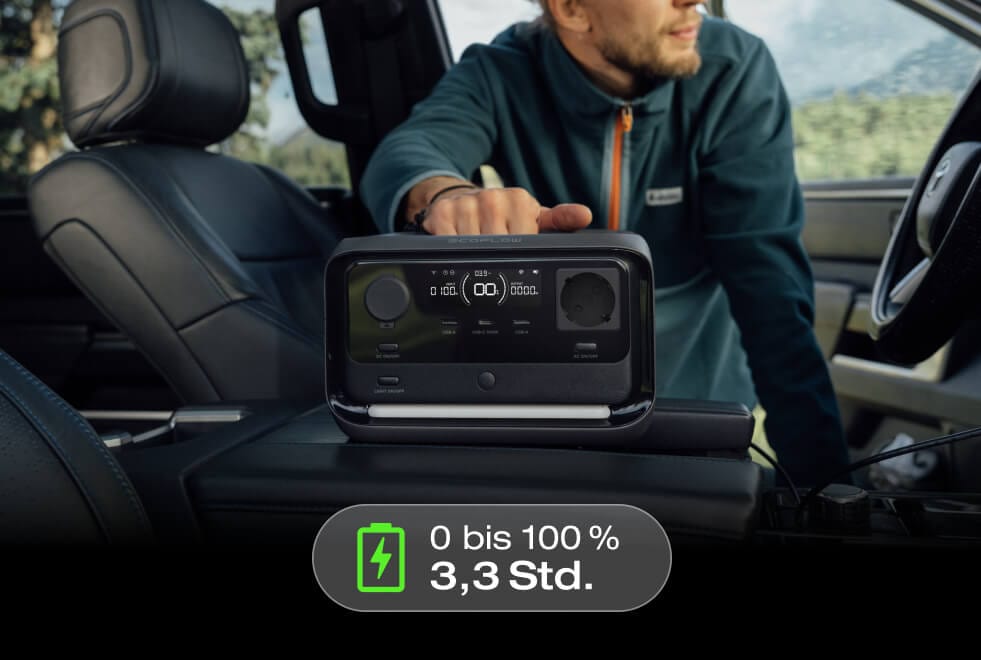 4 Ladeoptionen – Sicher laden                             von 0–100 % in 1 Stunde
