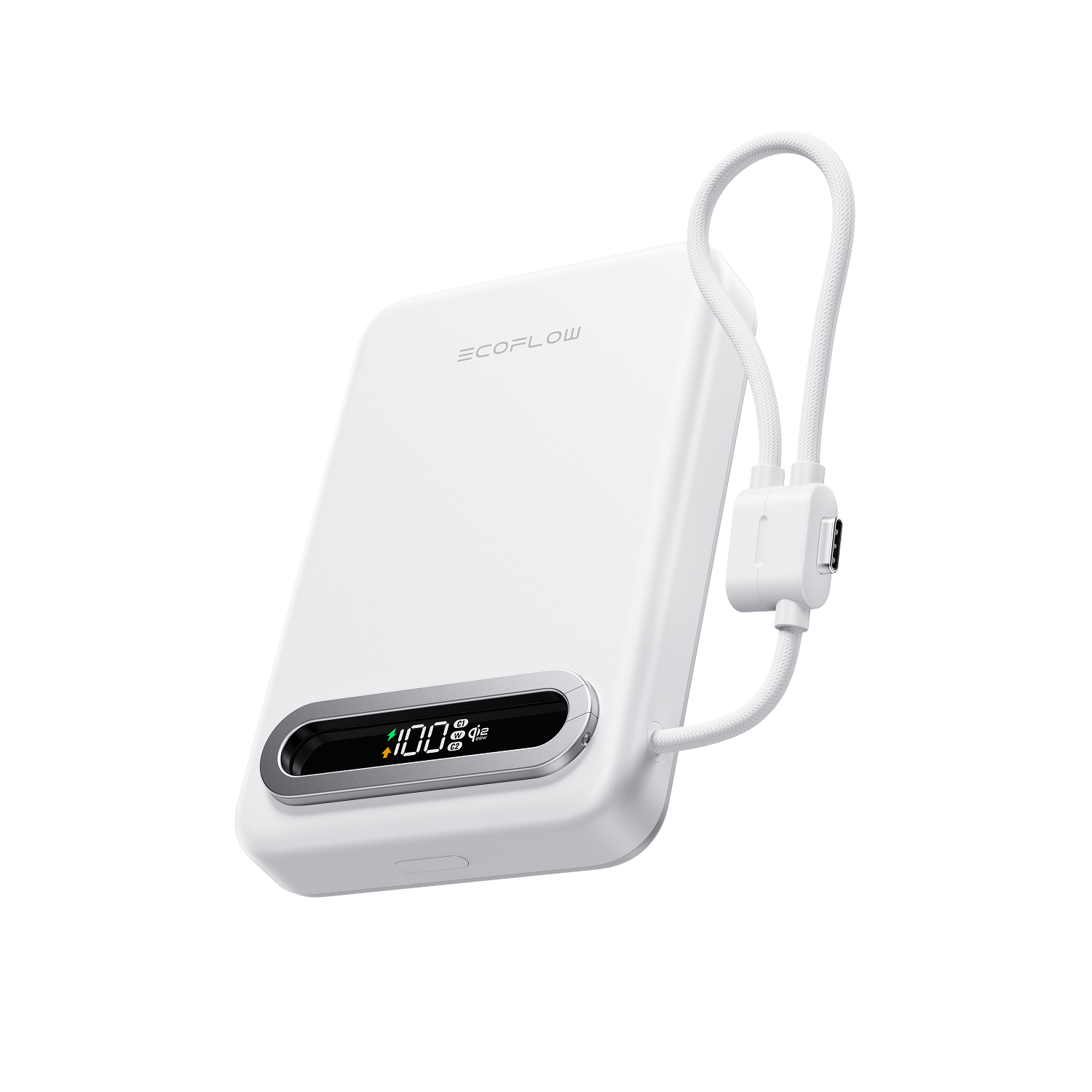 EcoFlow RAPID Mag Qi2.2 Powerbank (10.000 mAh, 25 W, integriertes USB-C Kabel)