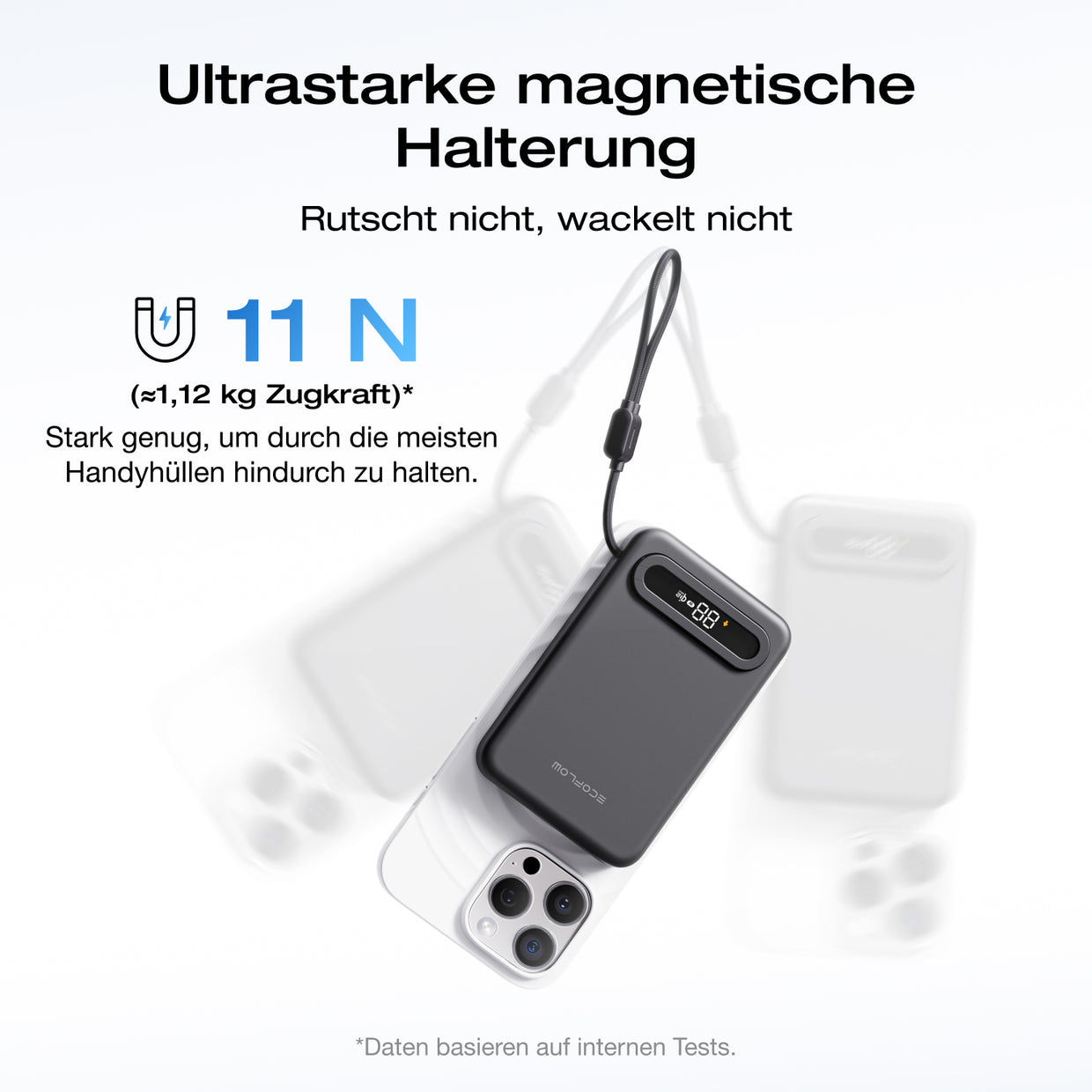EcoFlow RAPID Mag Qi2.2 Powerbank (10.000 mAh, 25 W, integriertes USB-C Kabel)