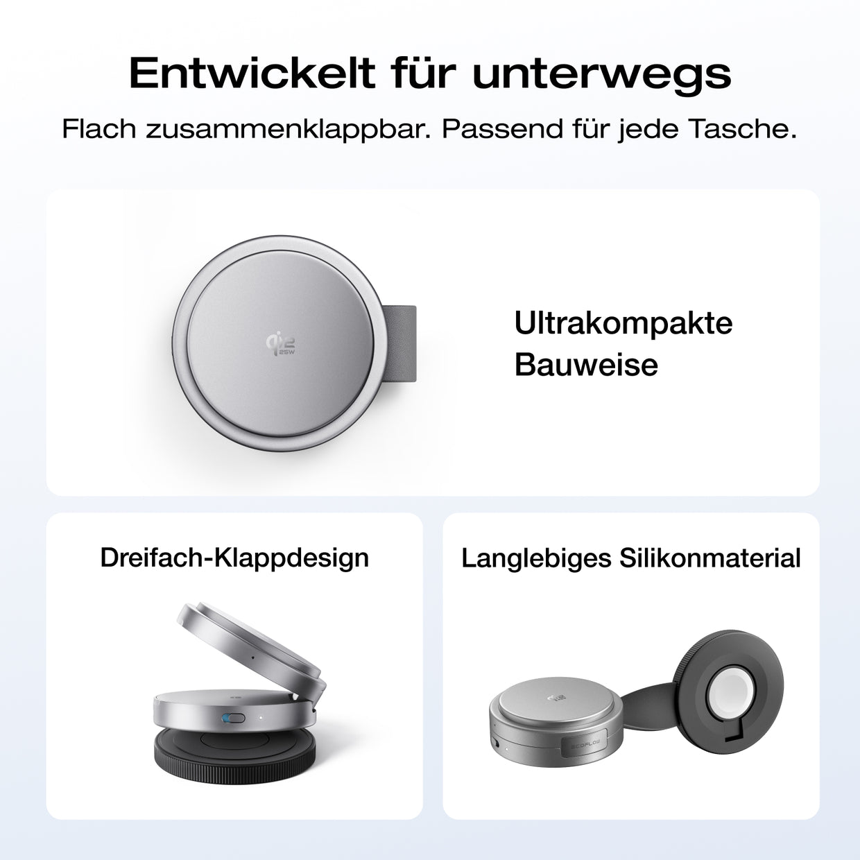 EcoFlow RAPID Mag Qi2.2 Wireless-Ladestation (3-in-1, faltbar)
