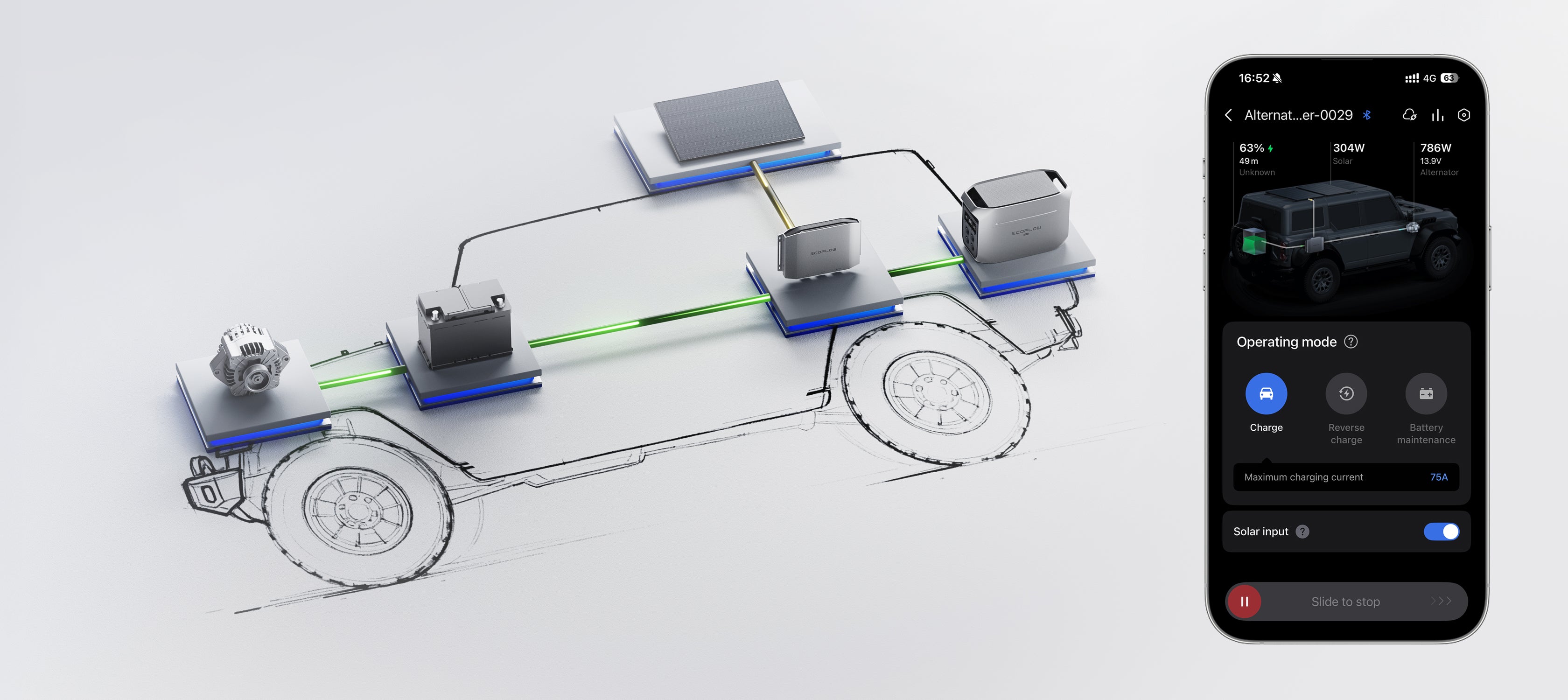Rückladen zum Schutz der Fahrzeugbatterie