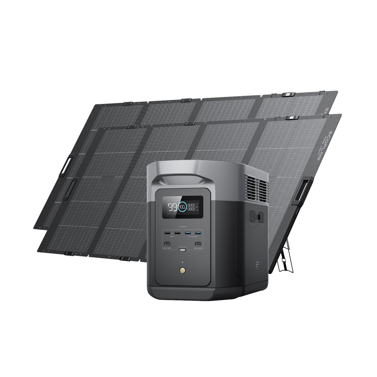EcoFlow DELTA 2 Max Solargenerator (PV400W) DELTA 2 Max + 400W Tragbares Solarpanel x 2 / Nein / Inkl. MwSt.