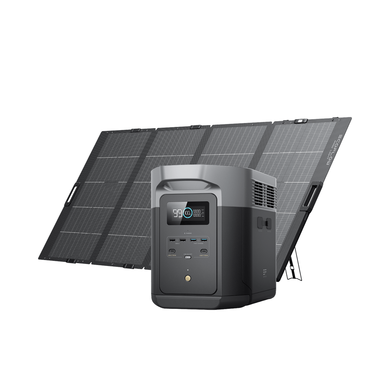 EcoFlow DELTA 2 Max Tragbare Powerstation DELTA 2 Max + 400W Tragbares Solarpanel