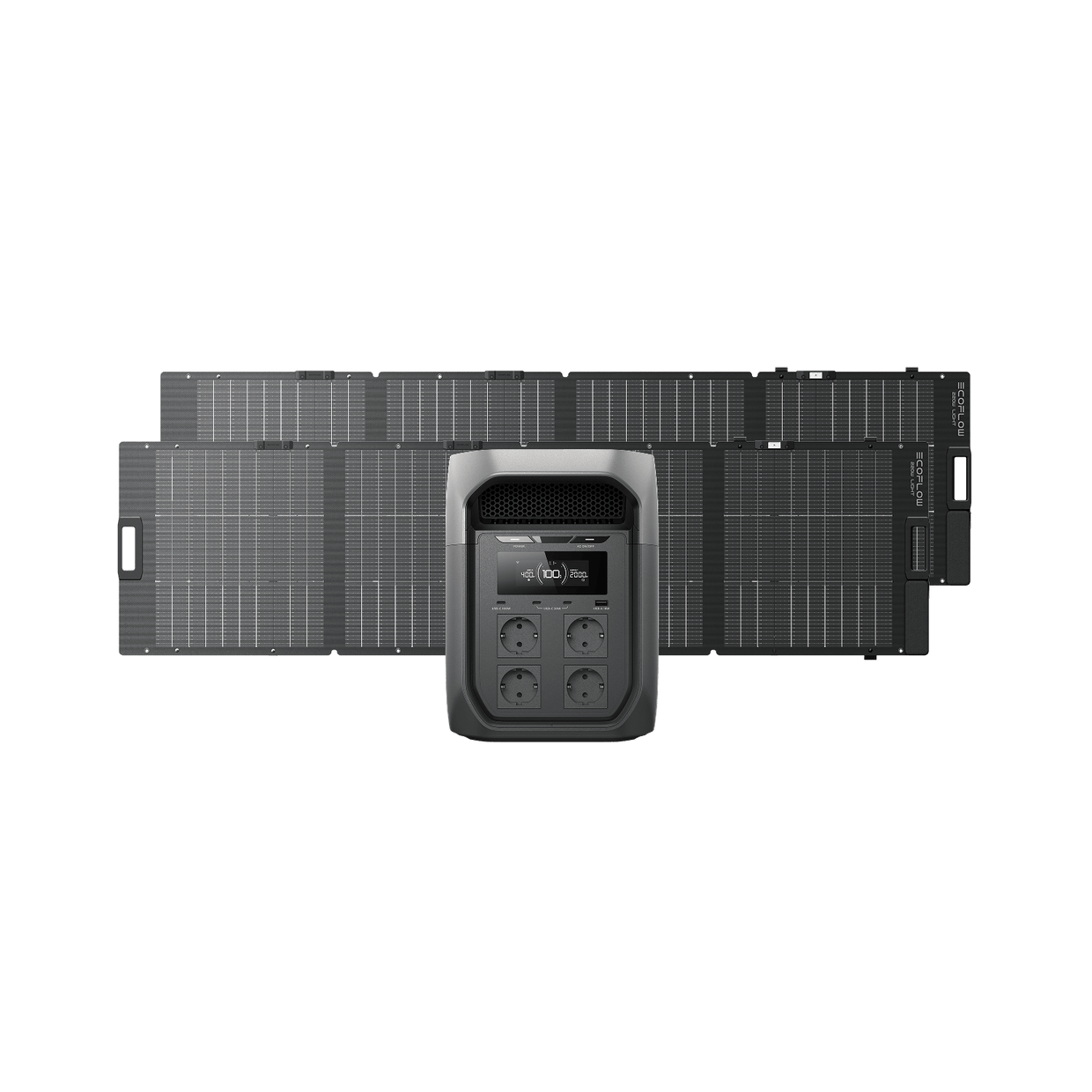 EcoFlow DELTA 3 Max Serie Solargenerator (PV220 W) DELTA 3 Max / 2*NextGen 220 W Tragbares Bifaziales Solarpanel