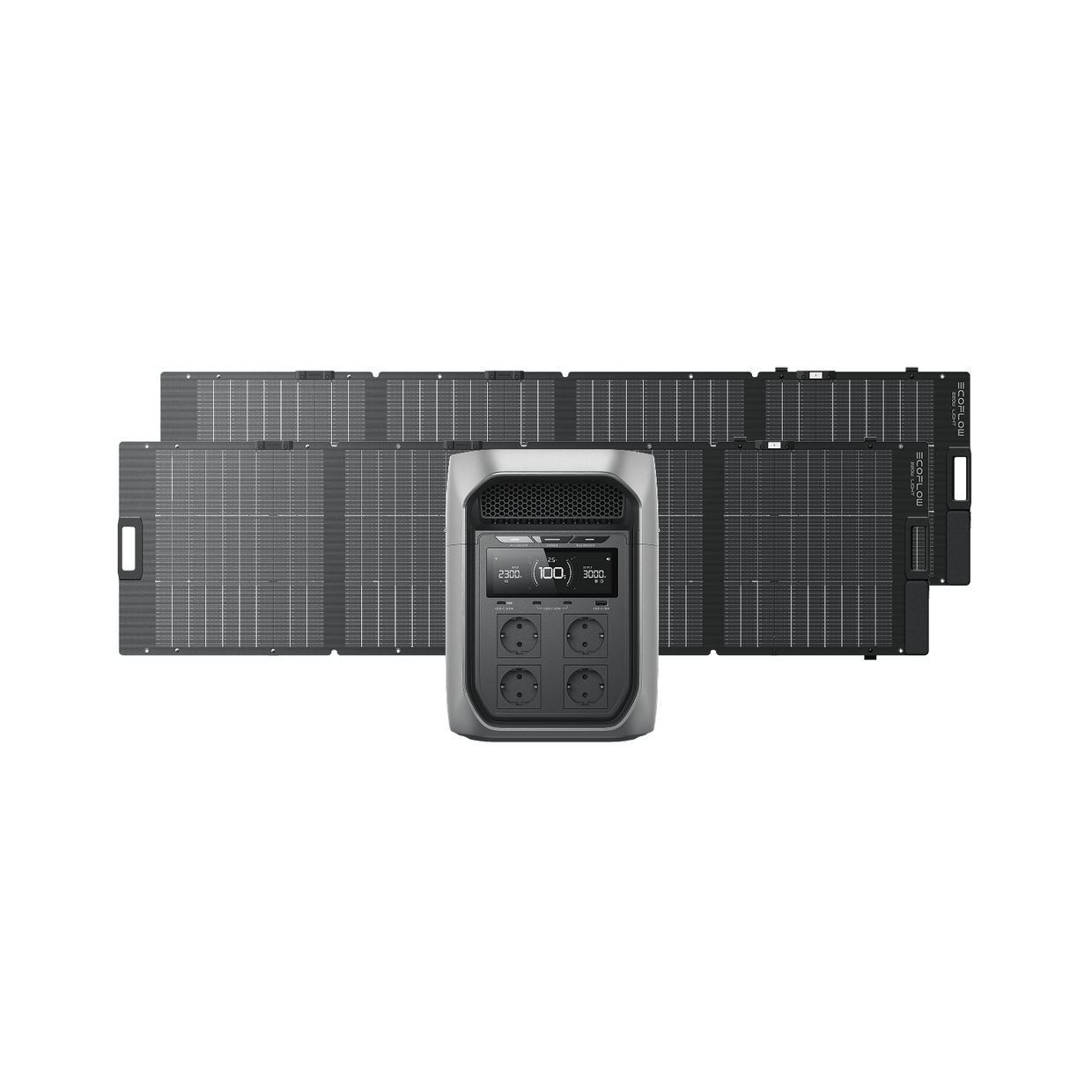 EcoFlow DELTA 3 Max Serie Solargenerator (PV220 W) DELTA 3 Max Plus / 2*NextGen 220 W Tragbares Bifaziales Solarpanel