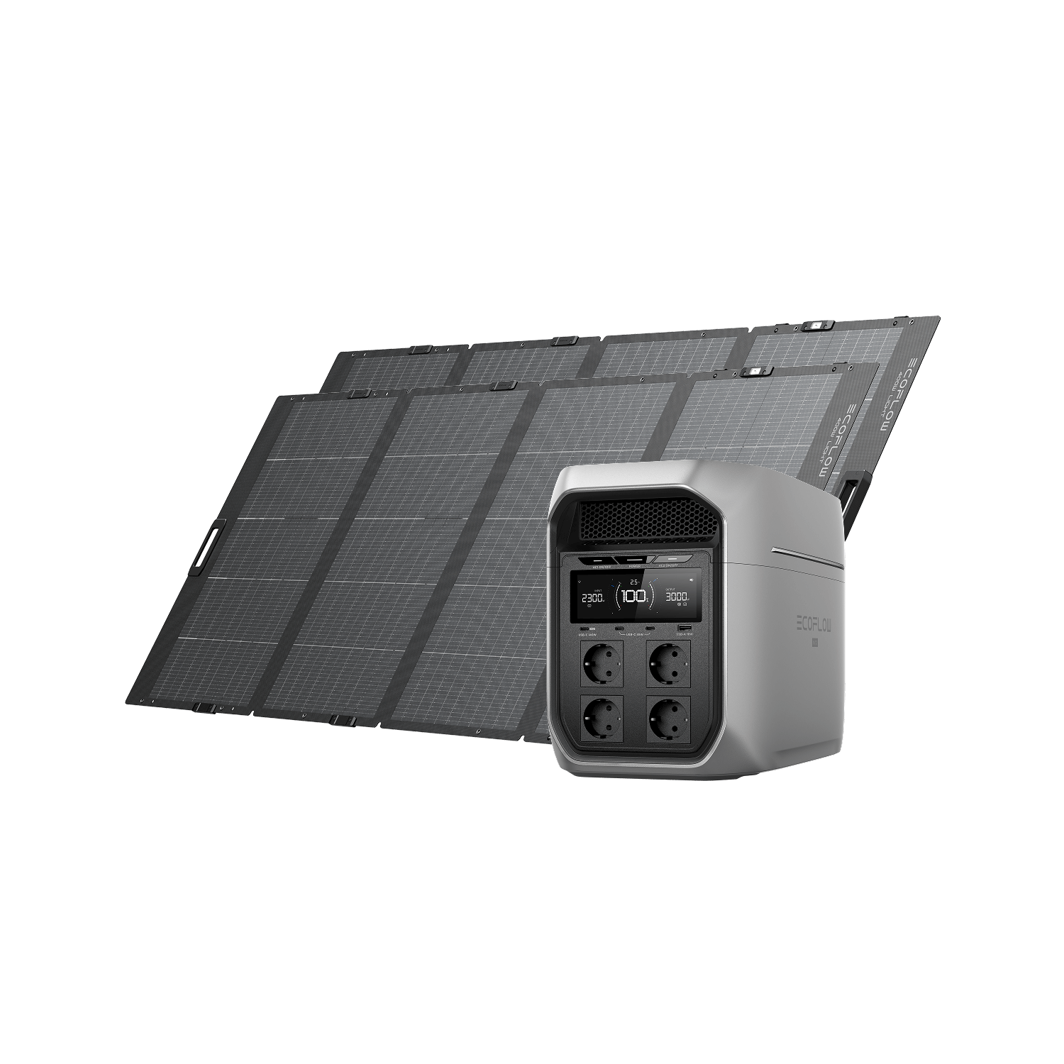 EcoFlow DELTA 3 Max Serie Solargenerator (PV400 W) DELTA 3 Max Plus / 2*400 W Leichtes Tragbares Solarpanel