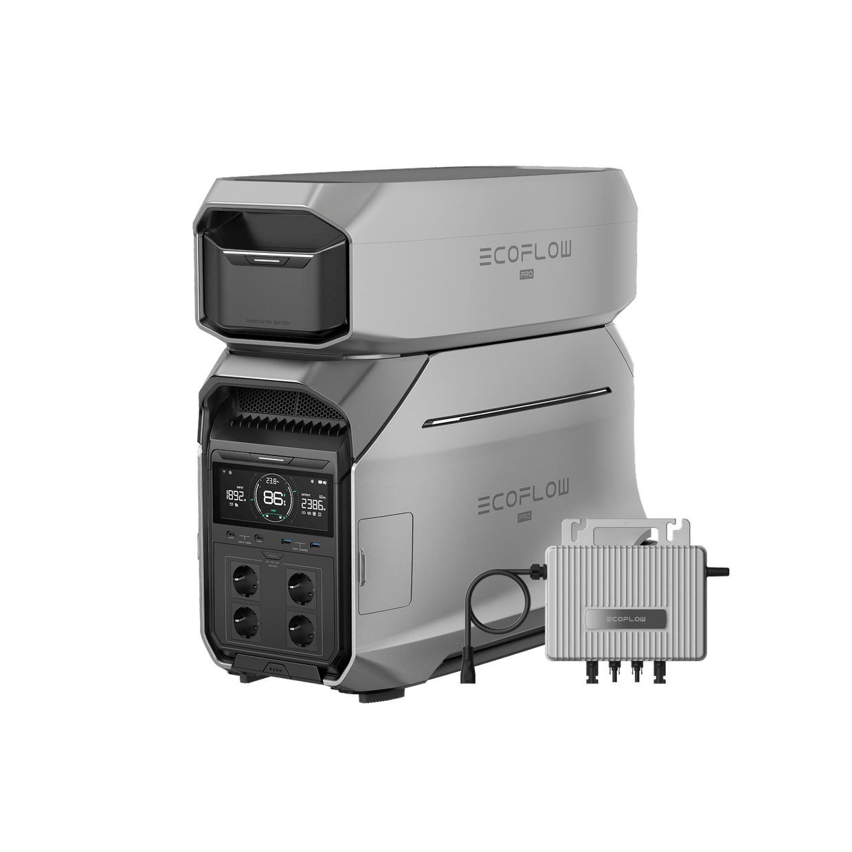 EcoFlow DELTA Pro 3 Tragbare Powerstation 0 % MwSt. (Nur Deutschland) DELTA Pro 3 + Zusatzbatterie + Gratis STREAM Mikro-Wechselrichter