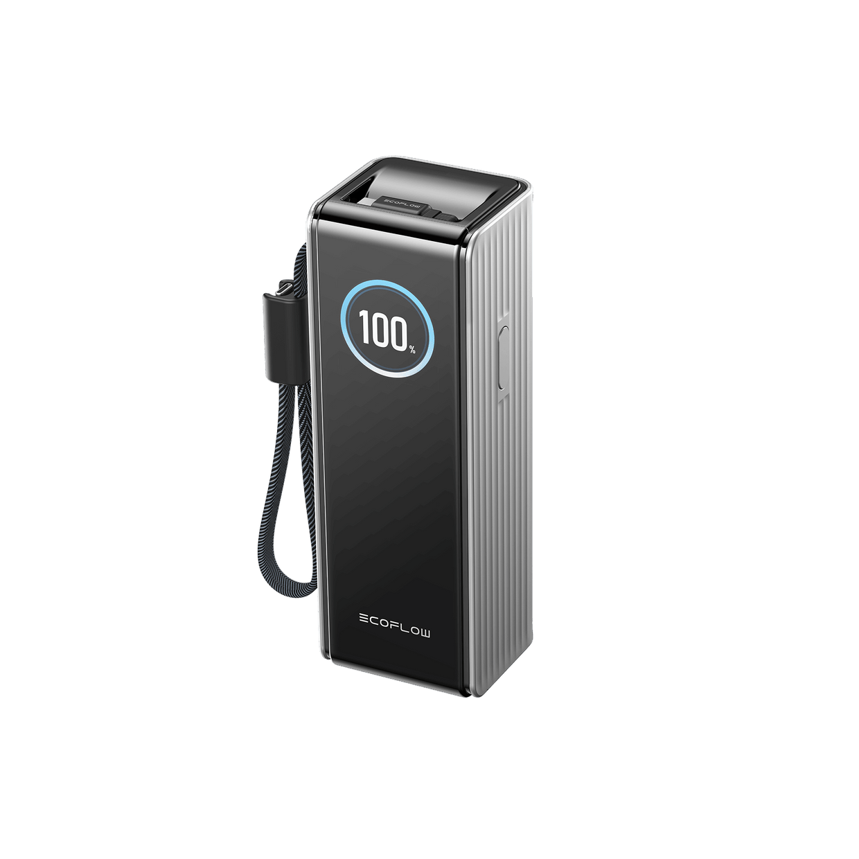 EcoFlow RAPID Powerbank (25 000mAh, 170W, Integrierte + Einziehbare 100W Kabel) Silver