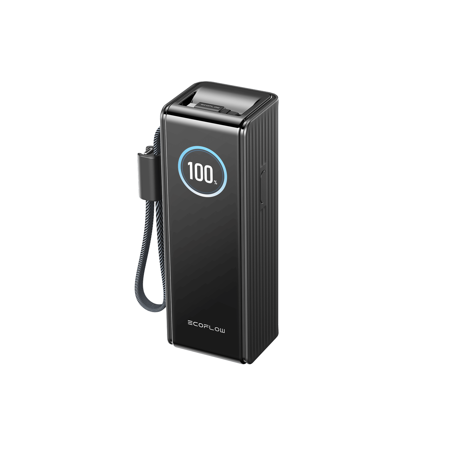 EcoFlow RAPID Powerbank (25 000mAh, 170W, Integrierte + Einziehbare 100W Kabel) Black