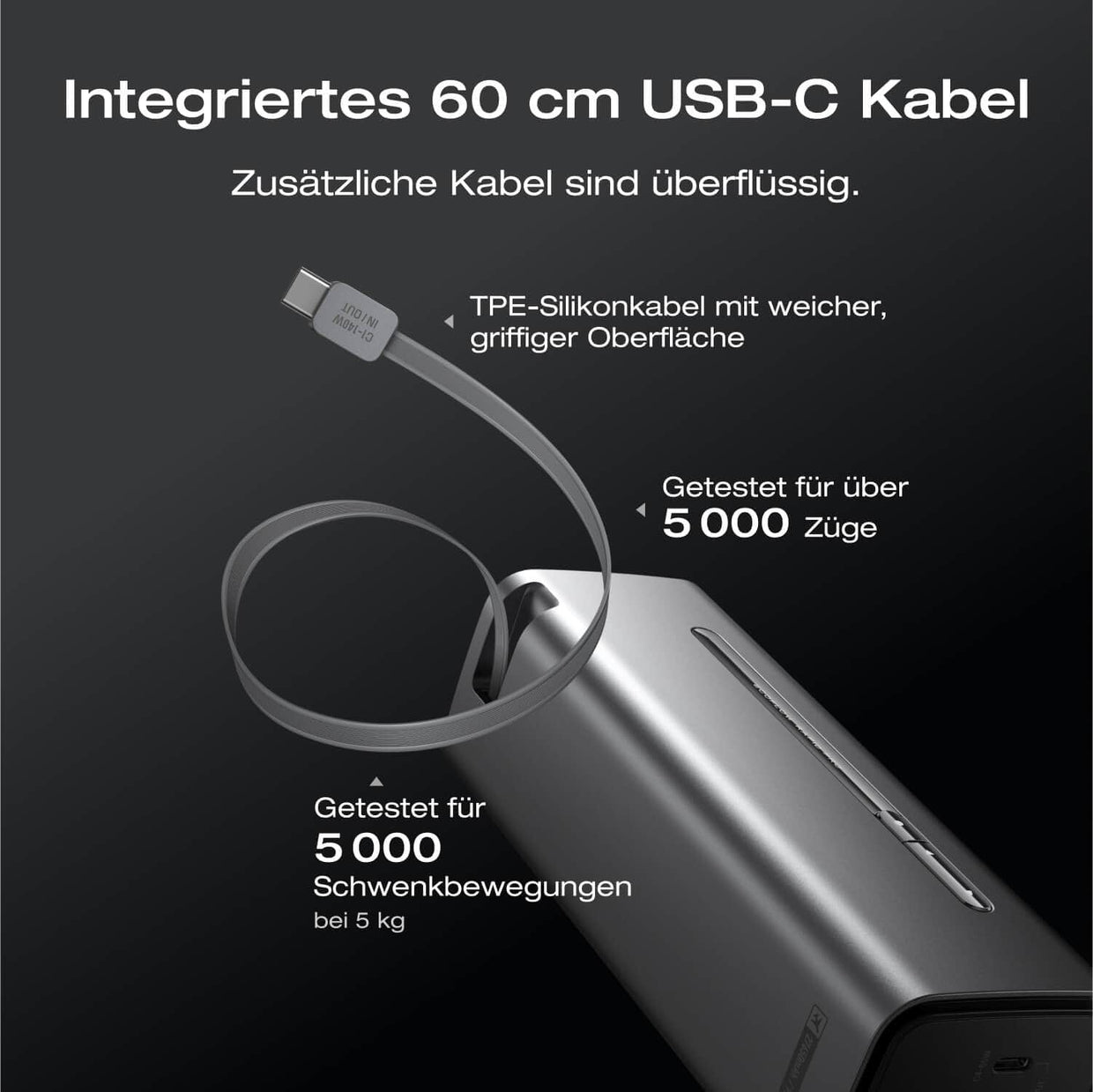 EcoFlow RAPID Pro Powerbank (27 650mAh, 300W, Integriertes 140W Kabel)