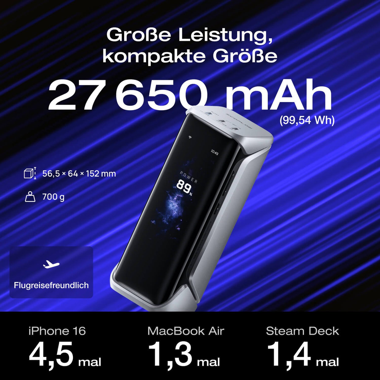 EcoFlow RAPID Pro X Powerbank (27 650mAh, 300W)