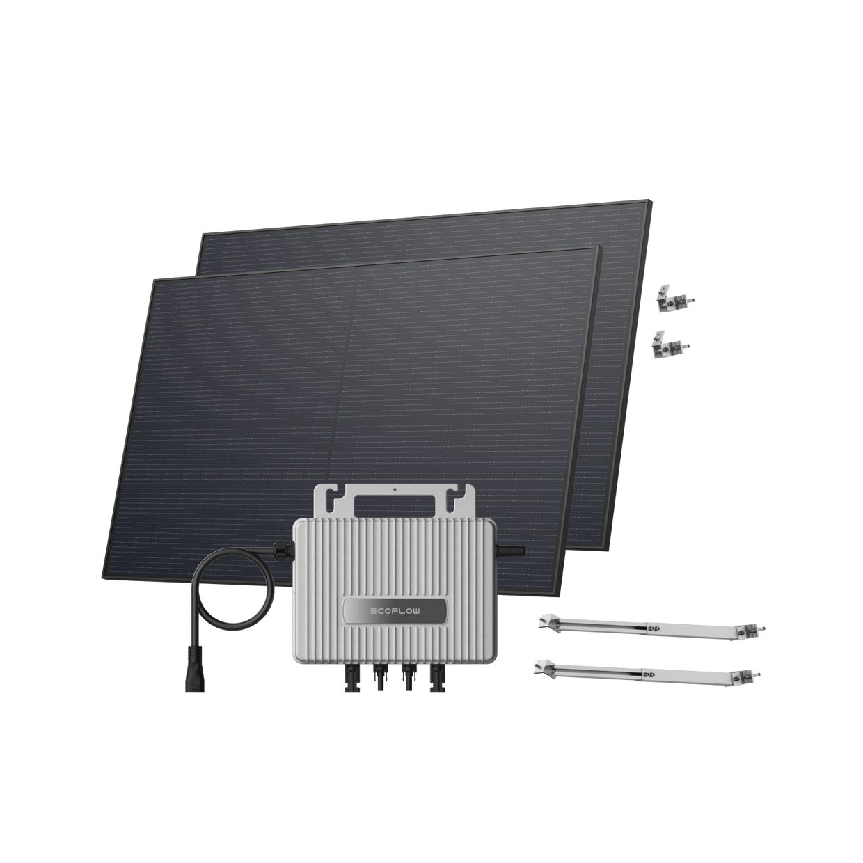 EcoFlow STREAM Adjustable Facade Kit 90° Wall / (900Wp) 2 × 450W Rigid Solar Panel + STREAM Microinverter / Bracket: Facade