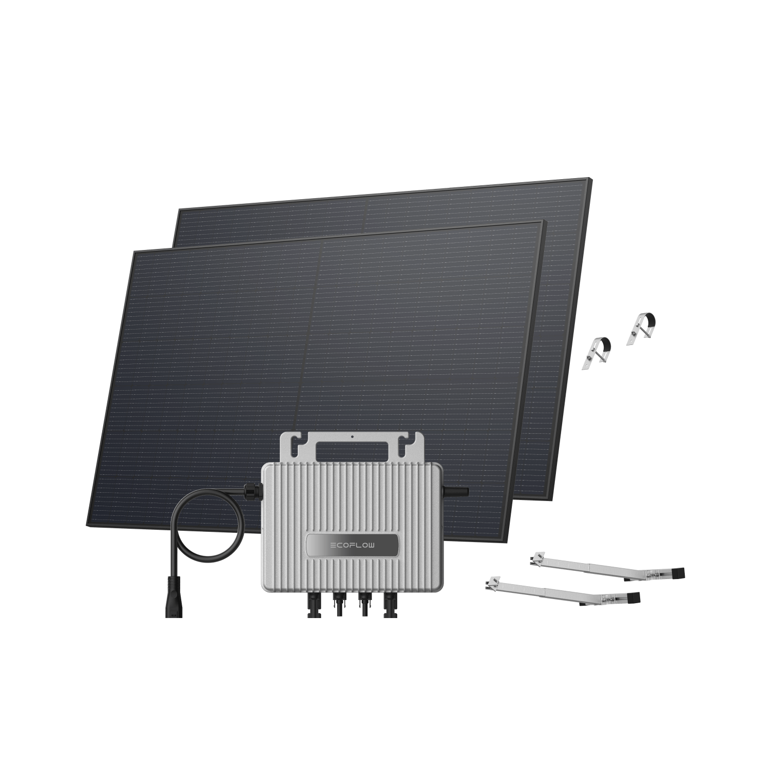 EcoFlow STREAM Balcony Kit Lattice Balcony / (900Wp) 2 × 450W Rigid Solar Panel + STREAM Microinverter / Bracket: Lattice Balcony