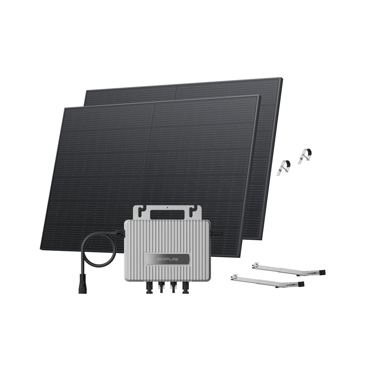 EcoFlow STREAM Balcony Kit Lattice Balcony / (800Wp) 2 × 400W Rigid Solar Panel + STREAM Microinverter / Bracket: Lattice Balcony