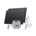 Laden Sie das Bild in Galerie -Viewer, {EcoFlow STREAM Balcony Kit Glass Balcony / (800Wp) 2 × 400W Rigid Solar Panel + STREAM Microinverter / Bracket: Semi-enclosed Balcony

