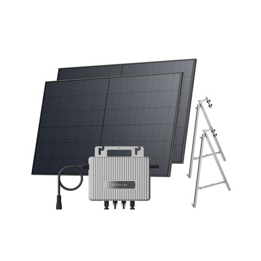 EcoFlow STREAM Balcony Kit Concrete Balcony / (1040Wp) 2 × 520W Rigid Solar Panel + STREAM Microinverter / Bracket: Concrete Balcony