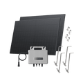Laden Sie das Bild in Galerie -Viewer, {EcoFlow STREAM Garden/Ground Kit (800Wp) 2 × 400W Rigid Solar Panel + STREAM Microinverter / Bracket: Adjustable Solar Support
