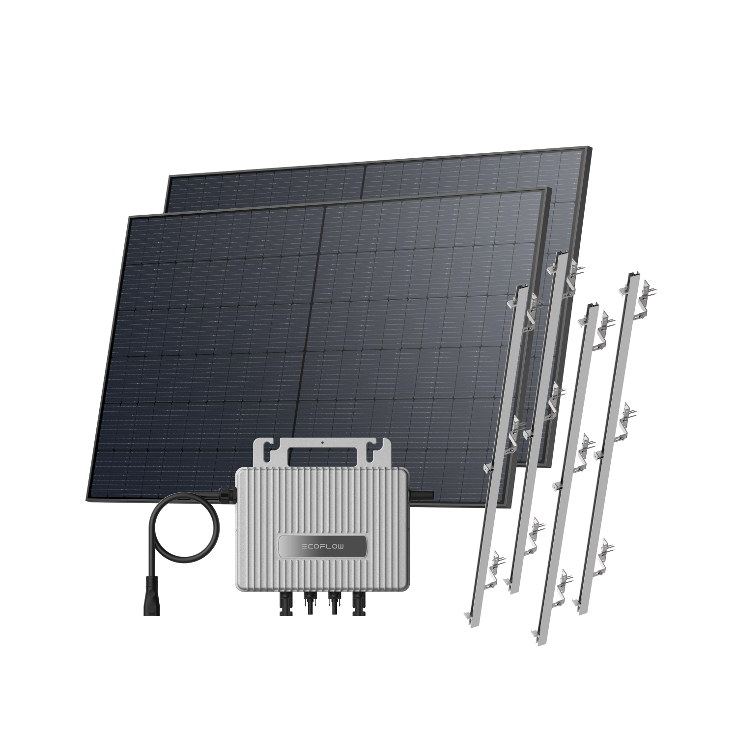 EcoFlow STREAM Roof Kit Pitched Roof / (1040Wp) 2 × 520W Rigid Solar Panel + STREAM Microinverter / Bracket: Pitched Roof