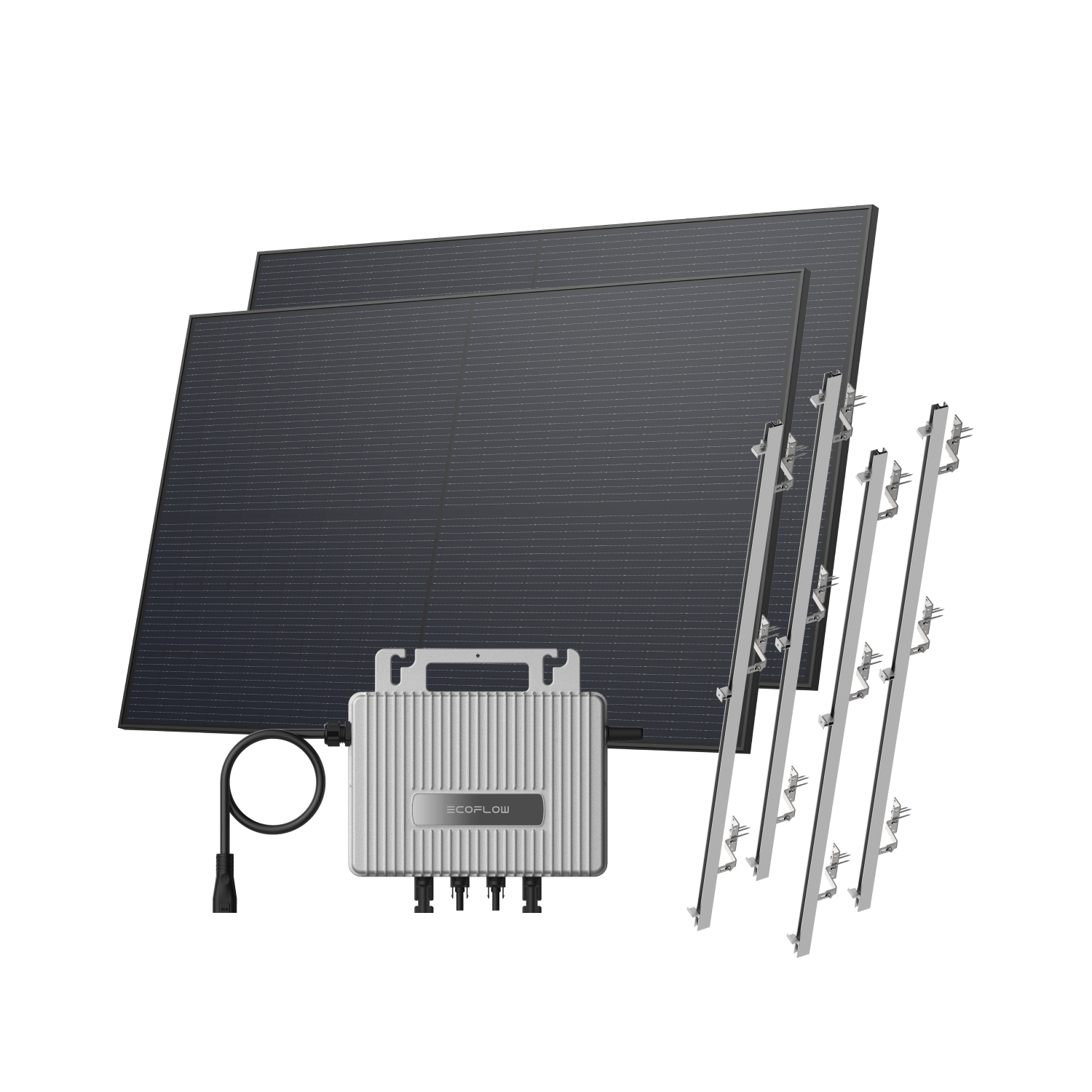 EcoFlow STREAM Roof Kit Pitched Roof / (900Wp) 2 × 450W Rigid Solar Panel + STREAM Microinverter / Bracket: Pitched Roof