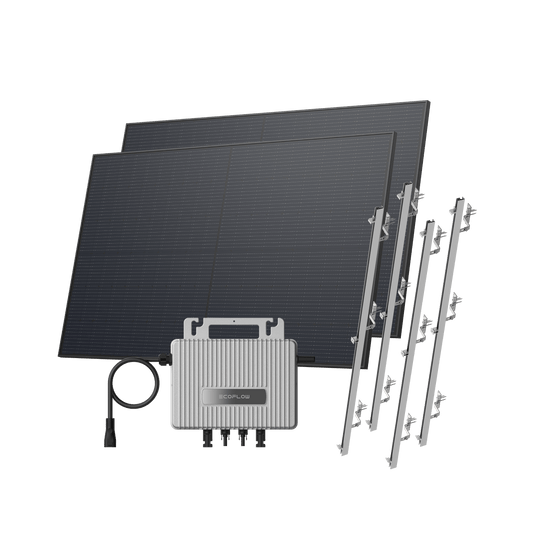 EcoFlow STREAM Roof Kit Pitched Roof / (900Wp) 2 × 450W Rigid Solar Panel + STREAM Microinverter / Bracket: Pitched Roof